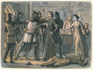 Mortimer zajęty przez króla, 1325 1864 autorstwa James William Edmund Doyle