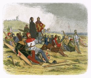 Anglicy czekają na Francuzów w Crecy autorstwa James William Edmund Doyle