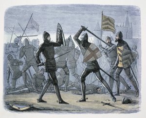 Oblężenie Calais, Francja, 1346-1347 1864 autorstwa James William Edmund Doyle