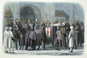 Ciało Ryszarda II przywiezione do katedry św. Pawła w Londynie, 1400 1864 r. autorstwa James William Edmund Doyle