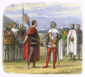 Książę wymusza amnestię od Pedro Okrutnego autorstwa James William Edmund Doyle