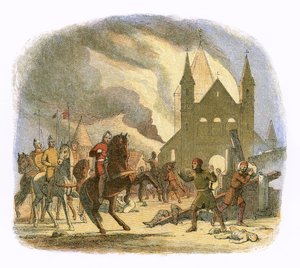 William I doznał śmiertelnego zranienia w Mantes autorstwa James William Edmund Doyle