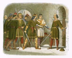William de Breteuil broni skarbca autorstwa James William Edmund Doyle