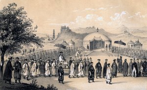 Podejście cesarza Chin do przyjęcia brytyjskiego ambasadora, 1847