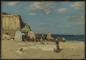 Plaża, St. Malo, ok. 1900