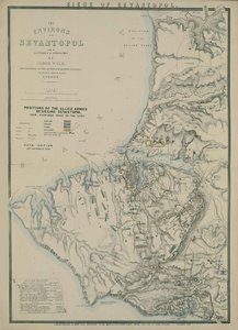 Mapa okolic Sewastopola, 1854 autorstwa James Wyld
