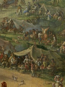 Szczegóły kopania kanału w Gandawie (olej na płótnie)