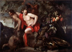 Żniwo Silene (żniwo Silenus) Obraz Jana Roosa (1591-1638) Dim 175x250 cm Genes, Musei di Strada Nuova (ex Palazzo Bianco) autorstwa Jan Roos