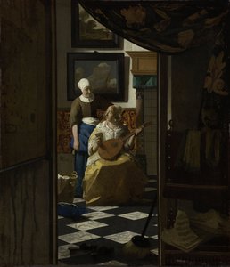 List miłosny, ok. 1669-70 (olej na płótnie) autorstwa Johannes Vermeer