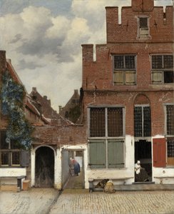 Widok domów w Delft, znany jako „Mała Ulica”, ok. 1658 (olej na płótnie)