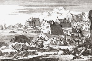 1692 trzęsienie ziemi w Port Royal na Jamajce.