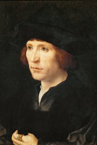 Portret mężczyzny - Jan Gossaert (Gossart, dit Mabuse) (ok. 1478-1532). Olej na drewnie, ok. 1527-1530. Wymiar : 40x27,5 cm. Muzeum Historii Sztuki, Wiedeń