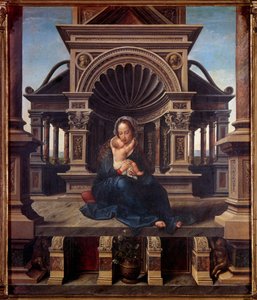 Obraz Matki Boskiej z Leuven autorstwa Jana Gossaerta dit mabuse (1478-1536)