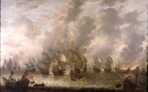 Bitwa pod Scheveningen, 31 lipca 1653, ok. 1654 (olej na płótnie) autorstwa Jan Abrahamsz. Beerstraaten