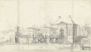 Heiligewegspoort w Amsterdamie zimą autorstwa Jan Abrahamsz. Beerstraten