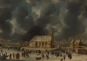 Łyżwiarstwo w Sloten, niedaleko Amsterdamu.