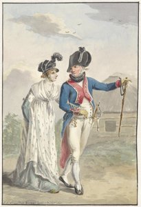 Oficer bataański w 1. połowie brygady, 1801