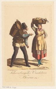 Typy rybaków z Scheveningen Schevelingsche Visch Boer i Boerin (tytuł na obiekcie)