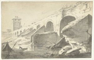 Ponte Molle w Rzymie (?) autorstwa Jan Asselijn