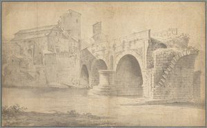 Widok na Ponte Rotto, Rzym