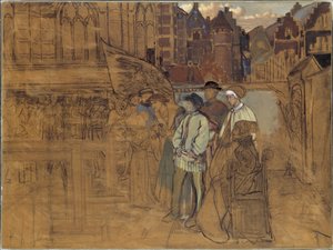 Święto łucznictwa w Antwerpii w XVI wieku, ok. 1850 r.
