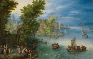 Krajobraz rzeczny autorstwa Jan Brueghel the Elder
