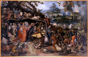 Kuszenie św. Antoniego Opata autorstwa Jan Brueghel the Elder
