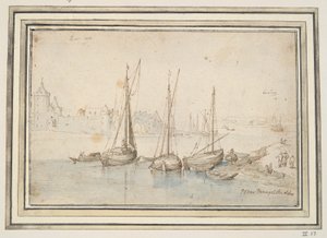 Widok na Ruhrort i Duisburg autorstwa Jan Brueghel the Elder
