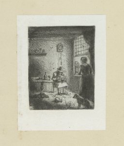 Wnętrze stawia człowieka lezende The Compleat Work of Akwaforty Johna Chalon / Oeuvre Complette des Eaux Fortes par Jean Chalon (tytuł serii) autorstwa Jan Chalon