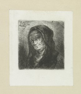 Oude vrouw met zwarte sluier The Compleat Work of Akwaforty Johna Chalon / Oeuvre Complette des Eaux Fortes par Jean Chalon (tytuł serii) autorstwa Jan Chalon