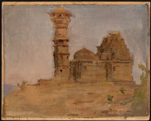 Opuszczona starożytna świątynia w Chittorgarh. Z podróży do Indii autorstwa Jan Ciągliński