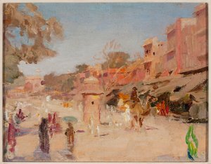 Ulica w Jaipur. Z podróży do Indii autorstwa Jan Ciągliński