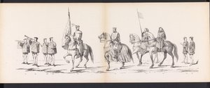 Maskarada uczniów Leiden, 1865 (tablica 11) Procesja w kostiumach zorganizowana przez członków korpusu studenckiego w Leiden w dniu 6 czerwca 1865 r. z okazji 290. rocznicy Leidsche Hoogeschool, przedstawiająca: wjazd Holendrów b autorstwa Jan Daniël Cornelis Carel Willem baron de Constant Rebecque
