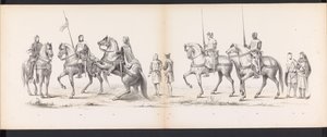 Maskarada uczniów Leiden, 1865 (tablica 14) Procesja w kostiumach zorganizowana przez członków korpusu studenckiego w Leiden w dniu 6 czerwca 1865 r. z okazji 290. rocznicy Leidsche Hoogeschool, przedstawiająca: wjazd Holendrów b autorstwa Jan Daniël Cornelis Carel Willem baron de Constant Rebecque