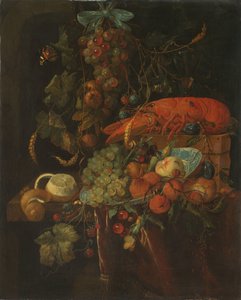 Martwa natura z owocami i homarem autorstwa Jan Davidsz. de Heem (copy after)