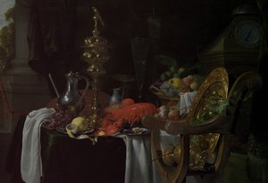 Martwa natura: scena bankietowa, prawdopodobnie ca. 1640-41. autorstwa Jan Davidsz de Heem