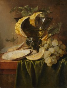 Martwa natura z kieliszkiem i ostrygami, ca. 1640. autorstwa Jan Davidsz de Heem