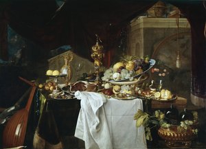 Martwa natura (olej na płótnie) autorstwa Jan Davidsz de Heem