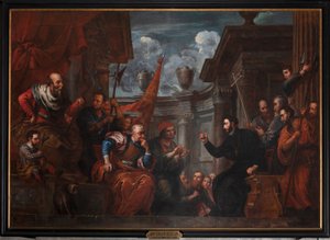 Święty Franciszek Ksawery w sporze z cesarzem Japonii autorstwa Jan Erasmus Quellinus