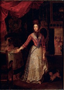 Portret Anny Marii Luisy de Medicis (1667-1743) Obraz Jana Fransa Van Douvena (1656-1727) około 1700 Galeria Palatyn, Galeria Uffizi, Florencja -Portret Anny Marii Luisy de 