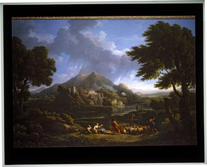 Pejzaż A Temporale w campagna (płótno) autorstwa Jan Frans van (1662 1749) Bloemen