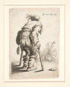 Żebrak z dwiema kulami autorstwa Jan Georg van Vliet