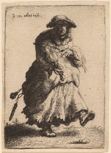Żebraczka grająca na skrzypcach, 1632.