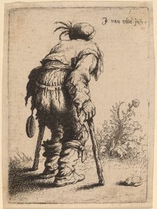 Żebrak z dwiema kulami, 1632.