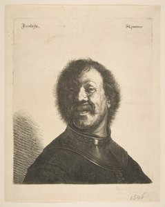 Śmiejący się człowiek w gorget, 1620-40.