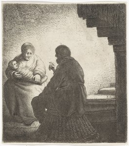 Rodzinne siedzenie przy spiralnych schodach autorstwa Jan Gillisz. van Vliet