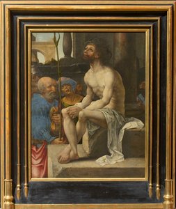 Naśmiewanie się z Chrystusa, 1527. autorstwa Jan Gossaert
