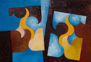 Flames Licking Up, 2007 (olej na drewnie) autorstwa Jan Groneberg