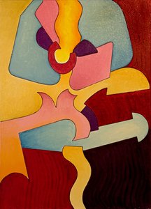 Francuski Can-Can, 2007 (olej na płótnie) autorstwa Jan Groneberg