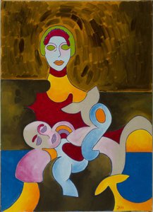 Pieta, 2009 (olej na płótnie) autorstwa Jan Groneberg